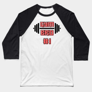 Gym Bro #1 Black Baseball T-Shirt